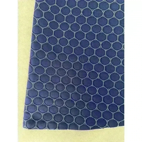 Leota Sz S Seraphine Jacquard Dress Blue Stretch 3/4 Slv Ballet Core Fit & Flare - Picture 11 of 16